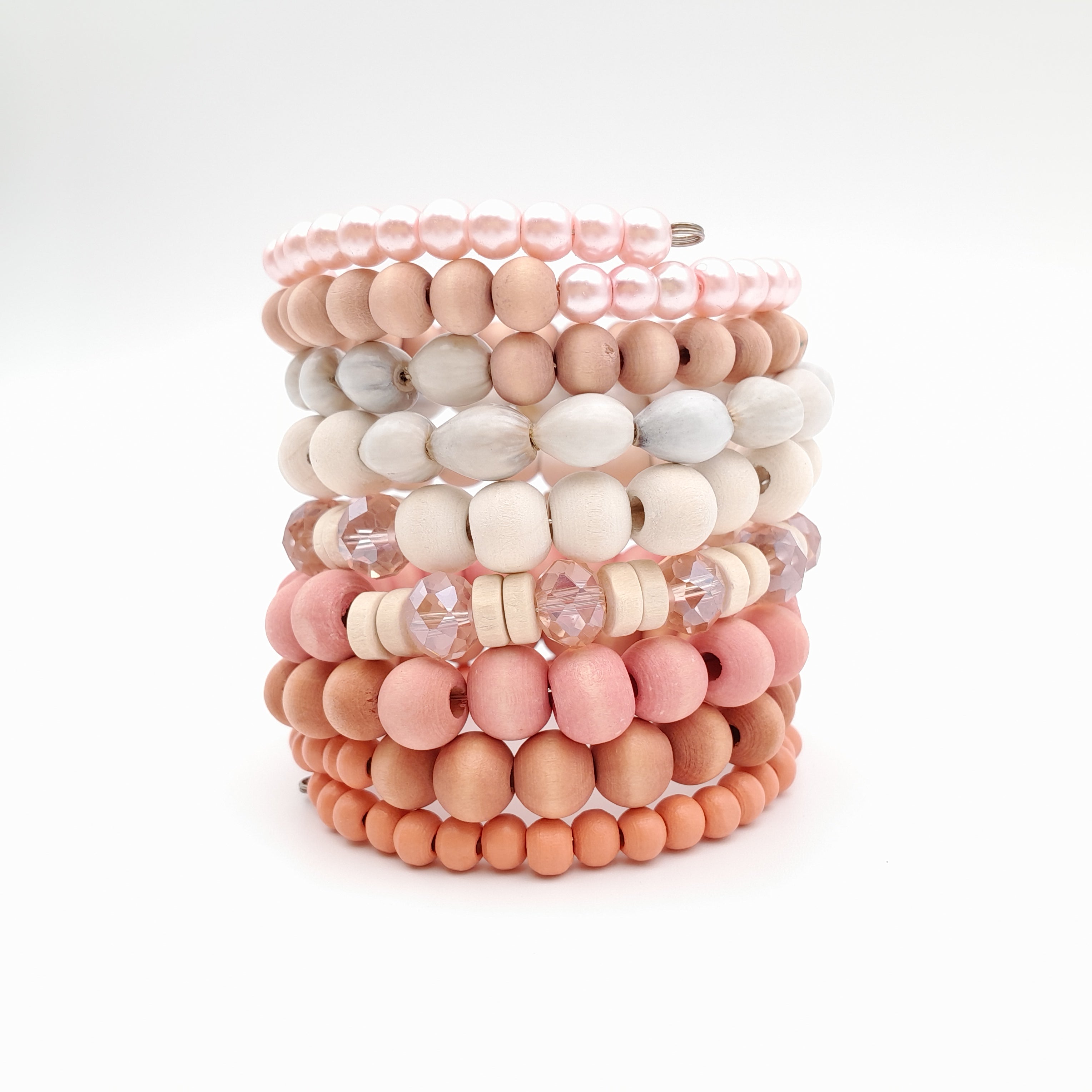 Large Coil Bracelet - Salmon