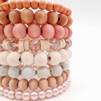 Large Coil Bracelet - Salmon
