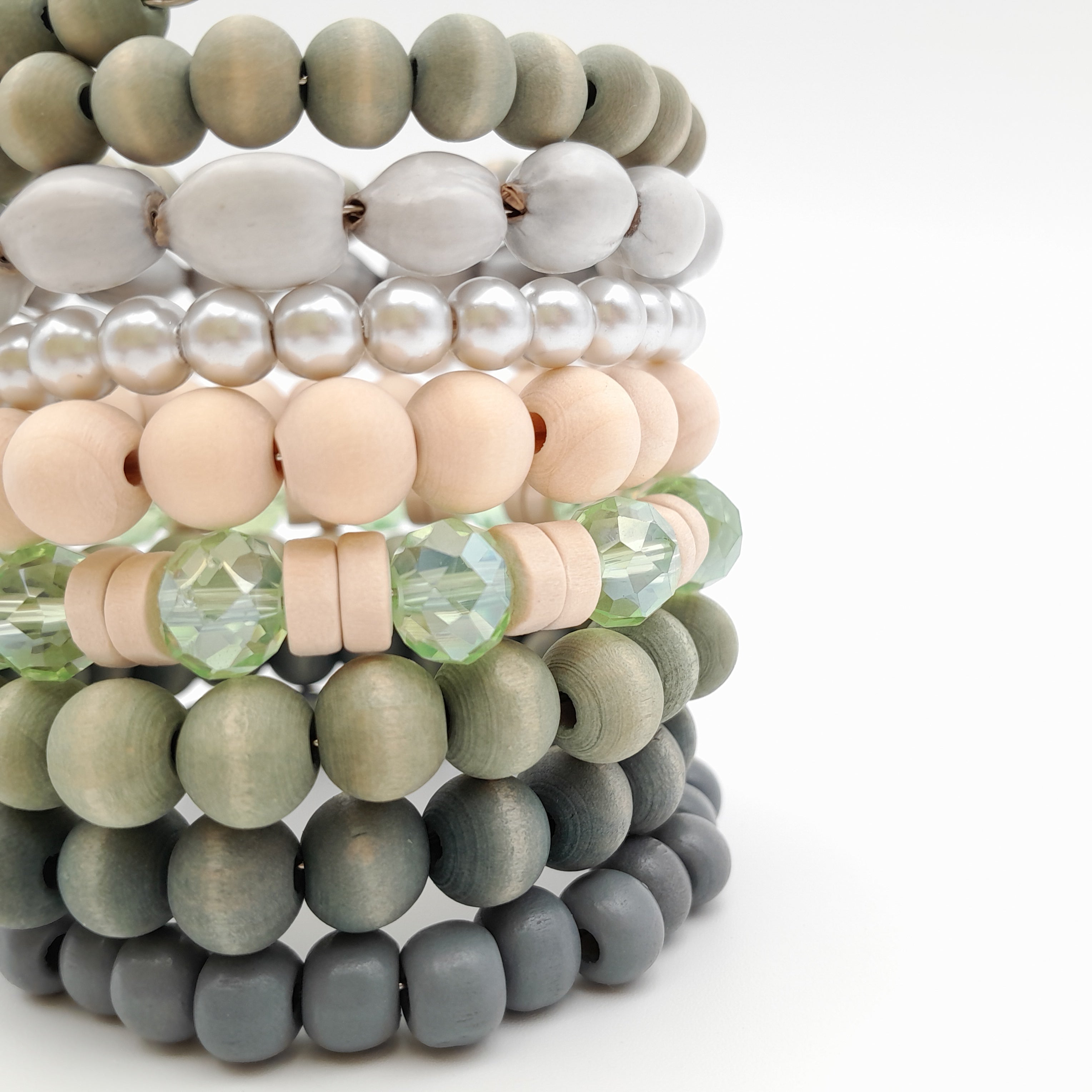 Large Coil Bracelet - Sage
