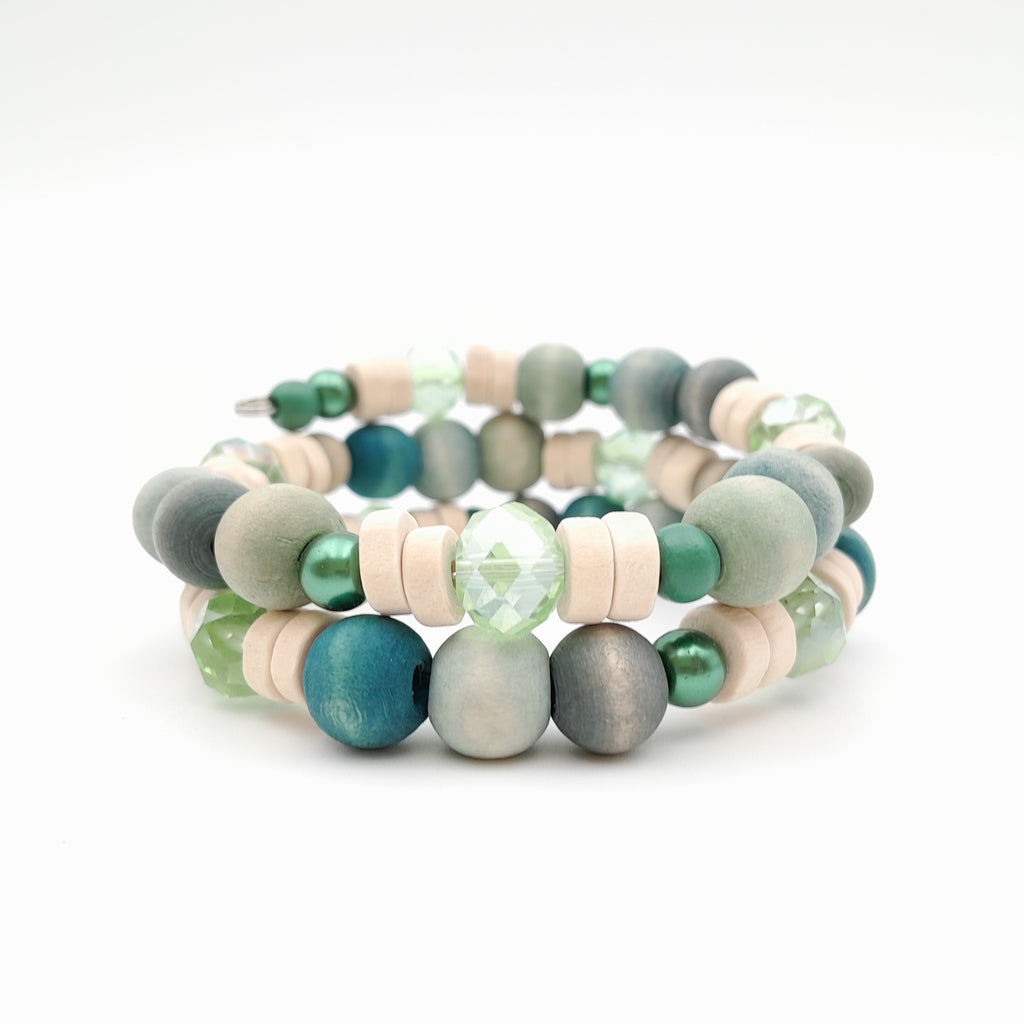 Mia Wrap Bracelet - Dark Sage