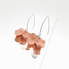 Petal Cluster Drop Earrings - Dusky Pink