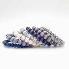 Large Coil Bracelet -Navy & Lavender