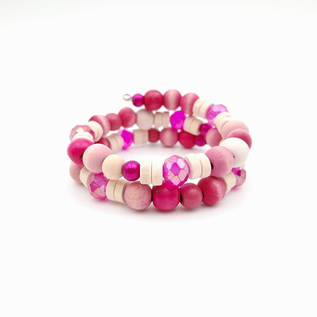 Mia Wrap Bracelet - Hot Pink
