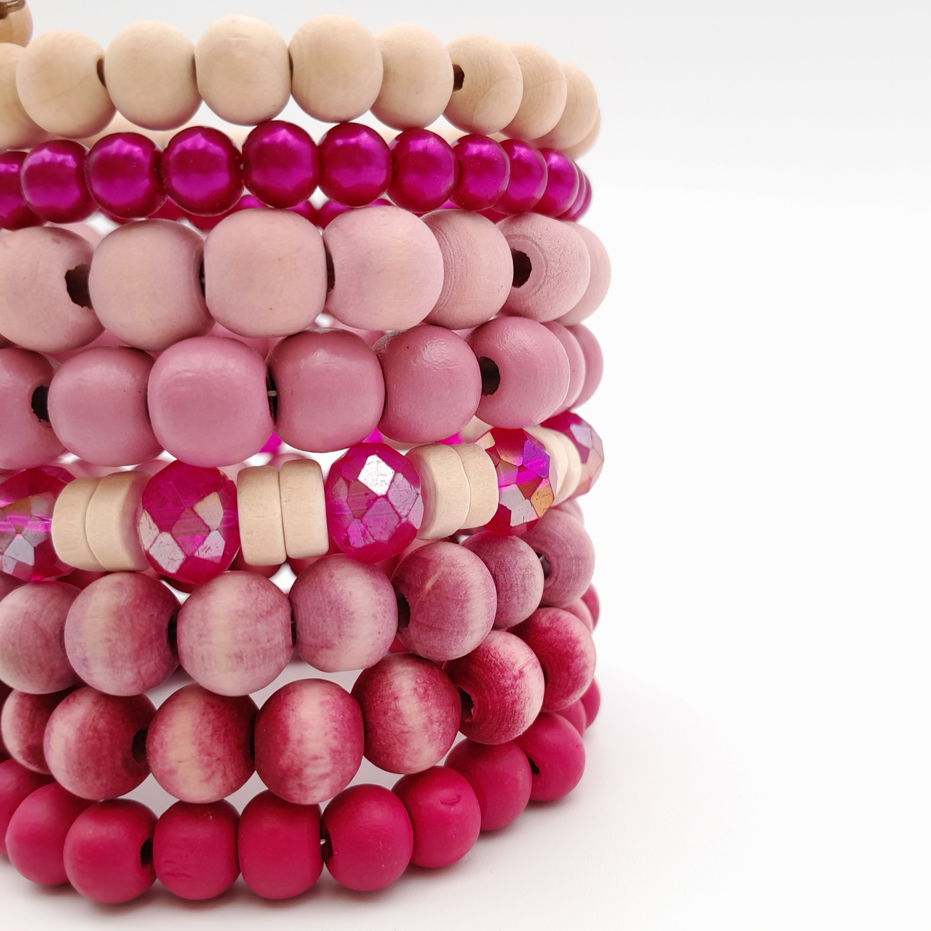 Large Coil Bracelet - Hot Pink