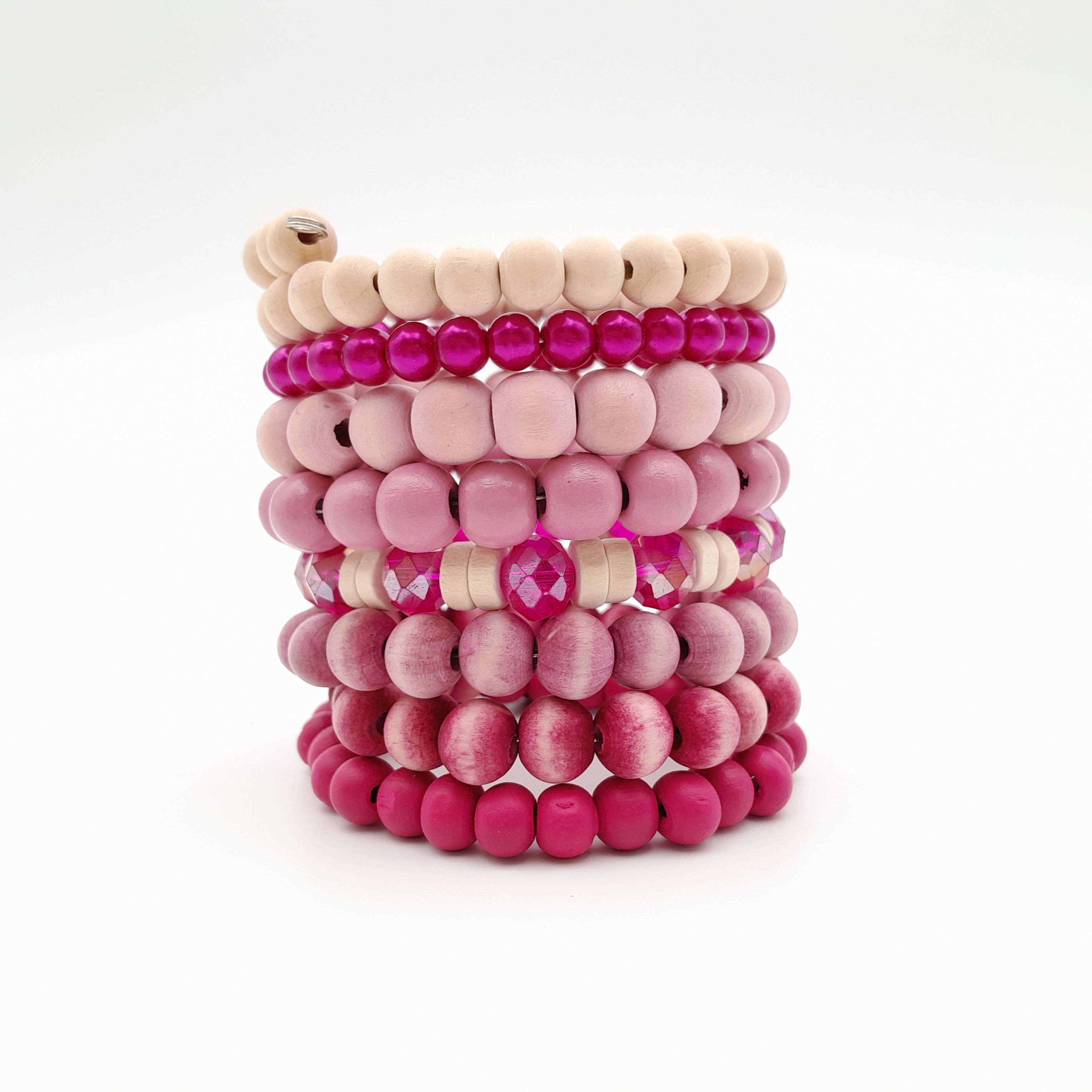 Large Coil Bracelet - Hot Pink