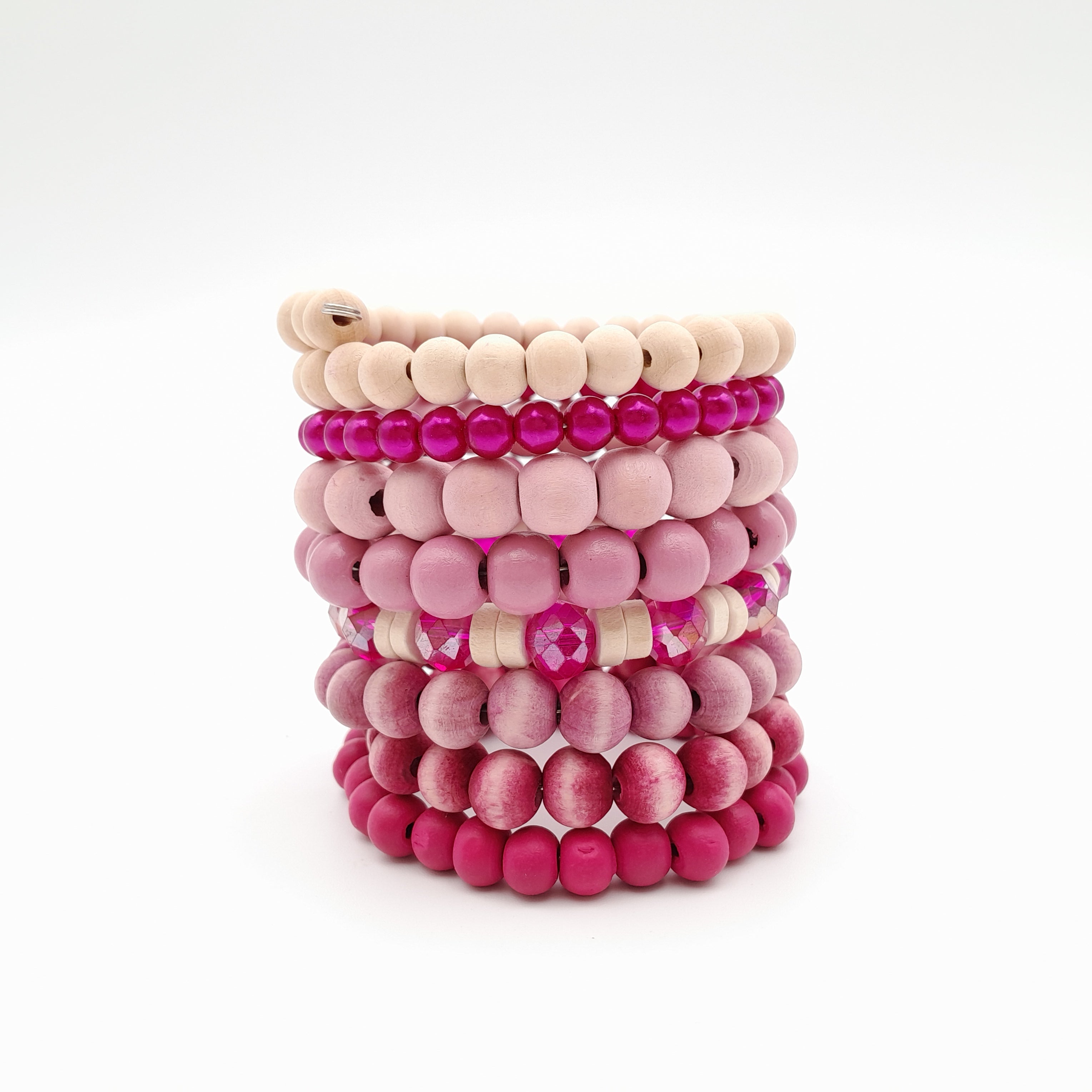 Large Coil Bracelet - Hot Pink
