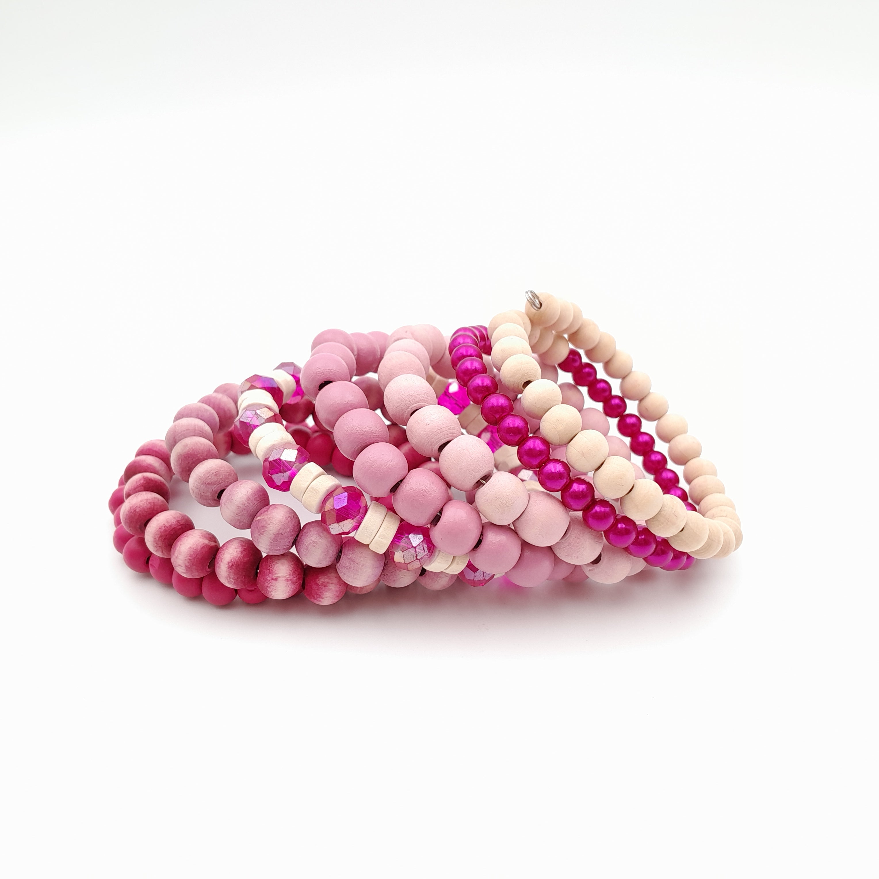 Large Coil Bracelet - Hot Pink