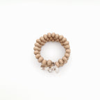 Stone-coloured beaded bracelet in beige and cream tones by Marzipan