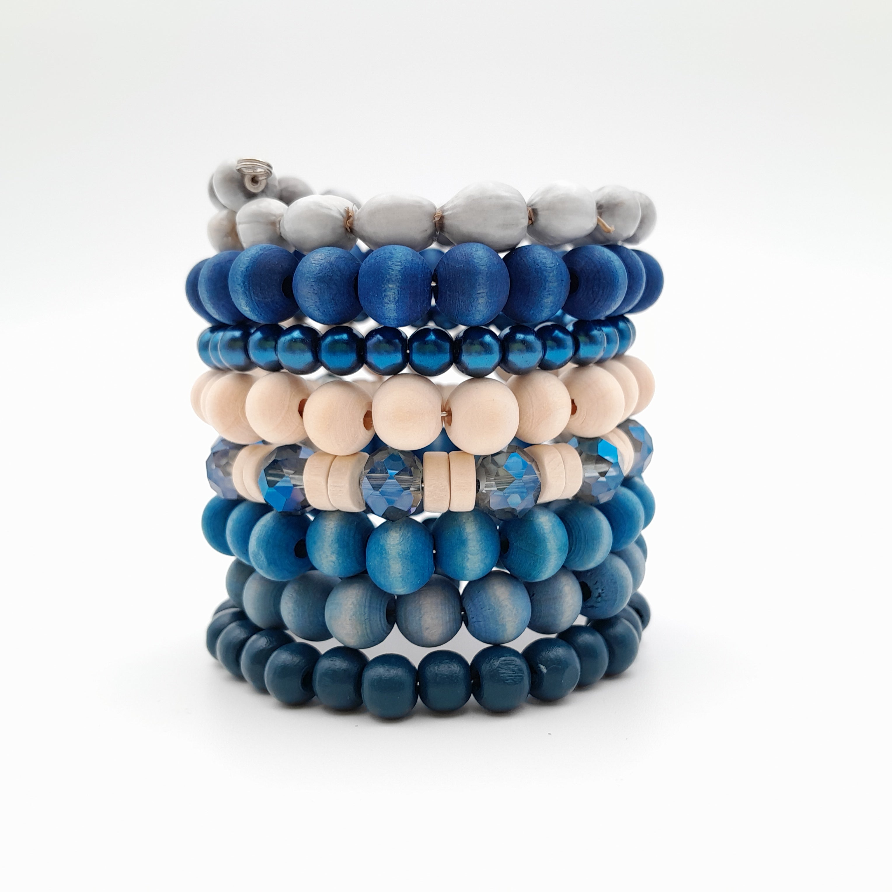 Large Coil Bracelet - Blue