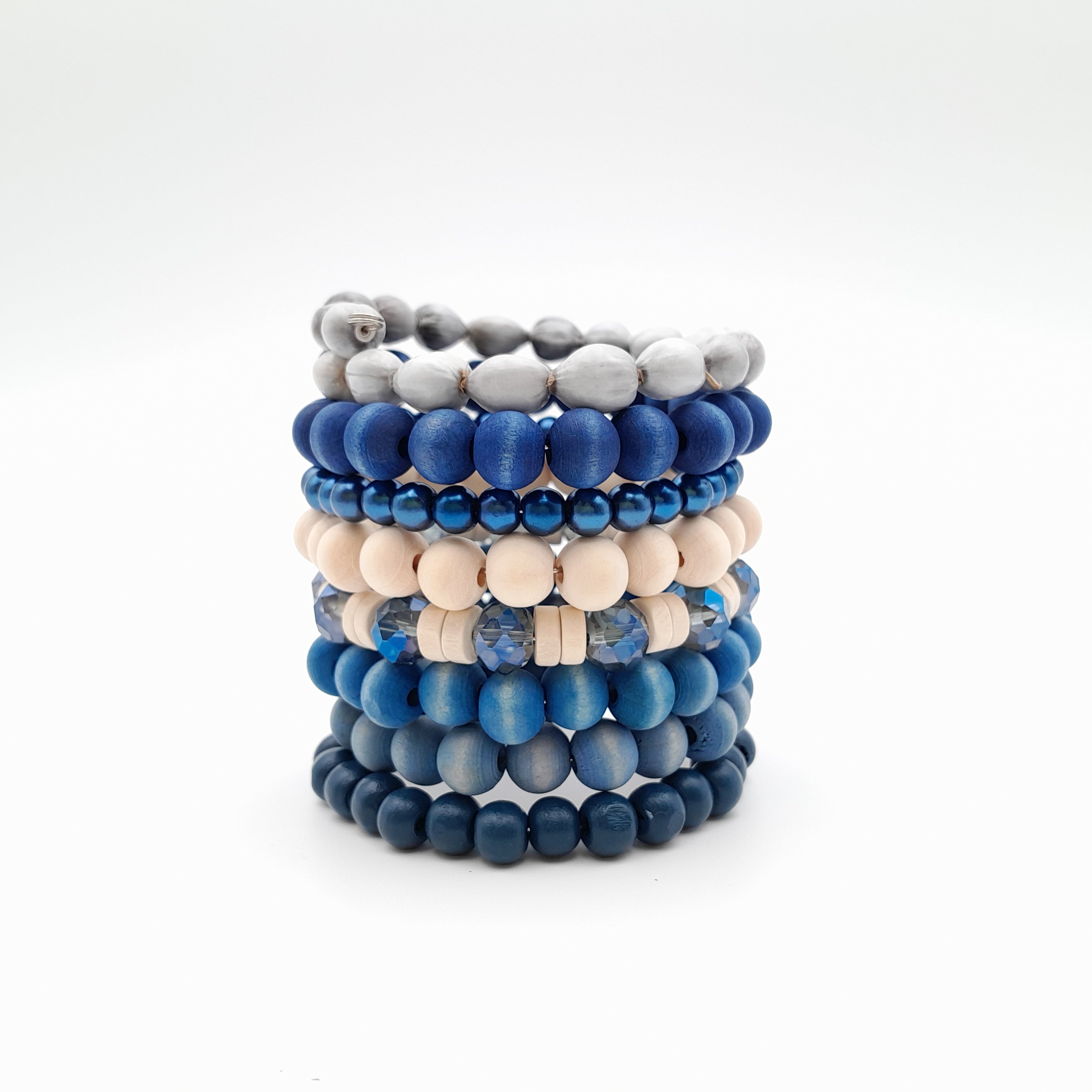 Large Coil Bracelet - Blue