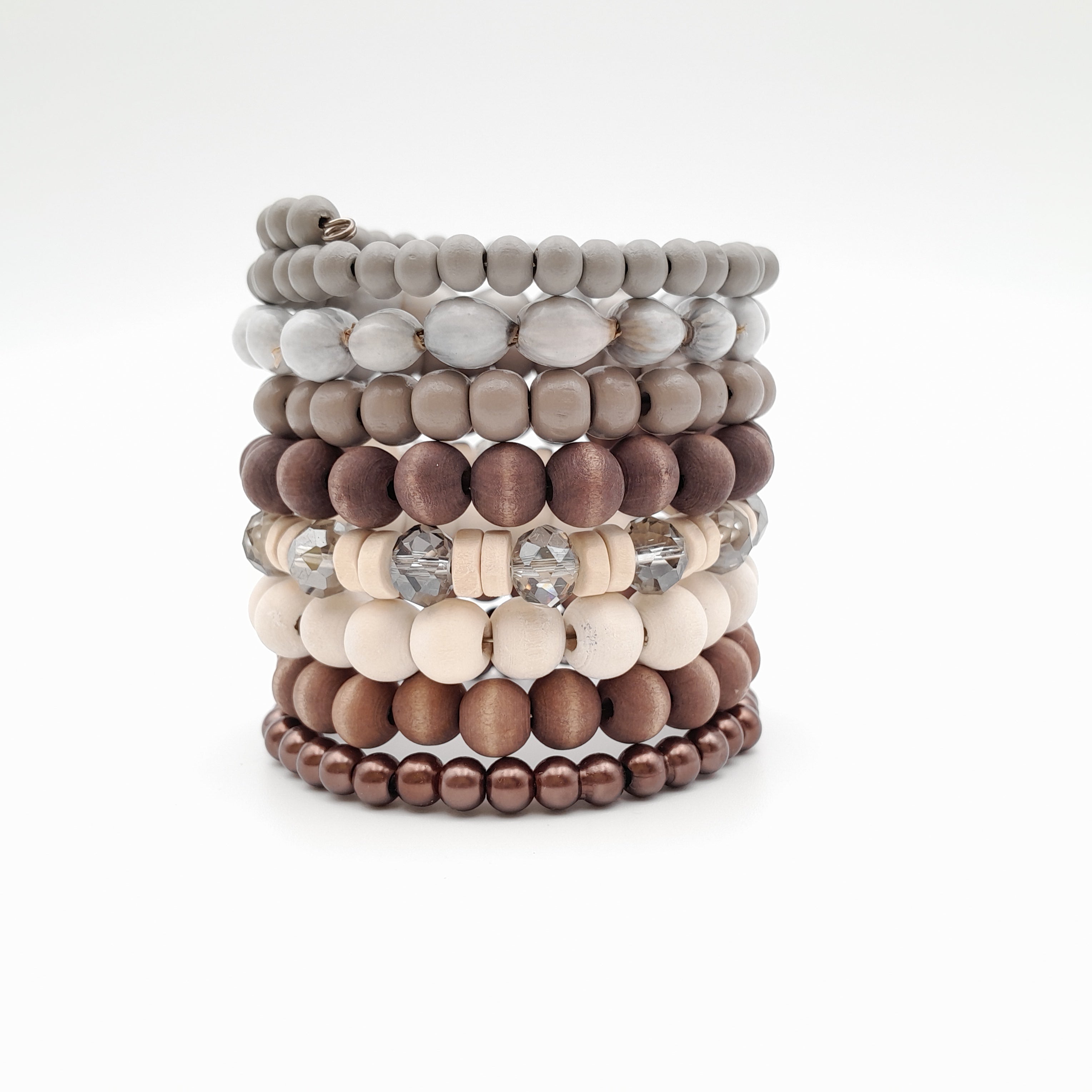 Large Coil Bracelet - Chocolate