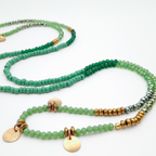 Crystal Layer Necklace - Green