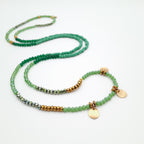 Crystal Layer Necklace - Green