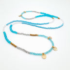 Crystal Layer Necklace - Turquoise