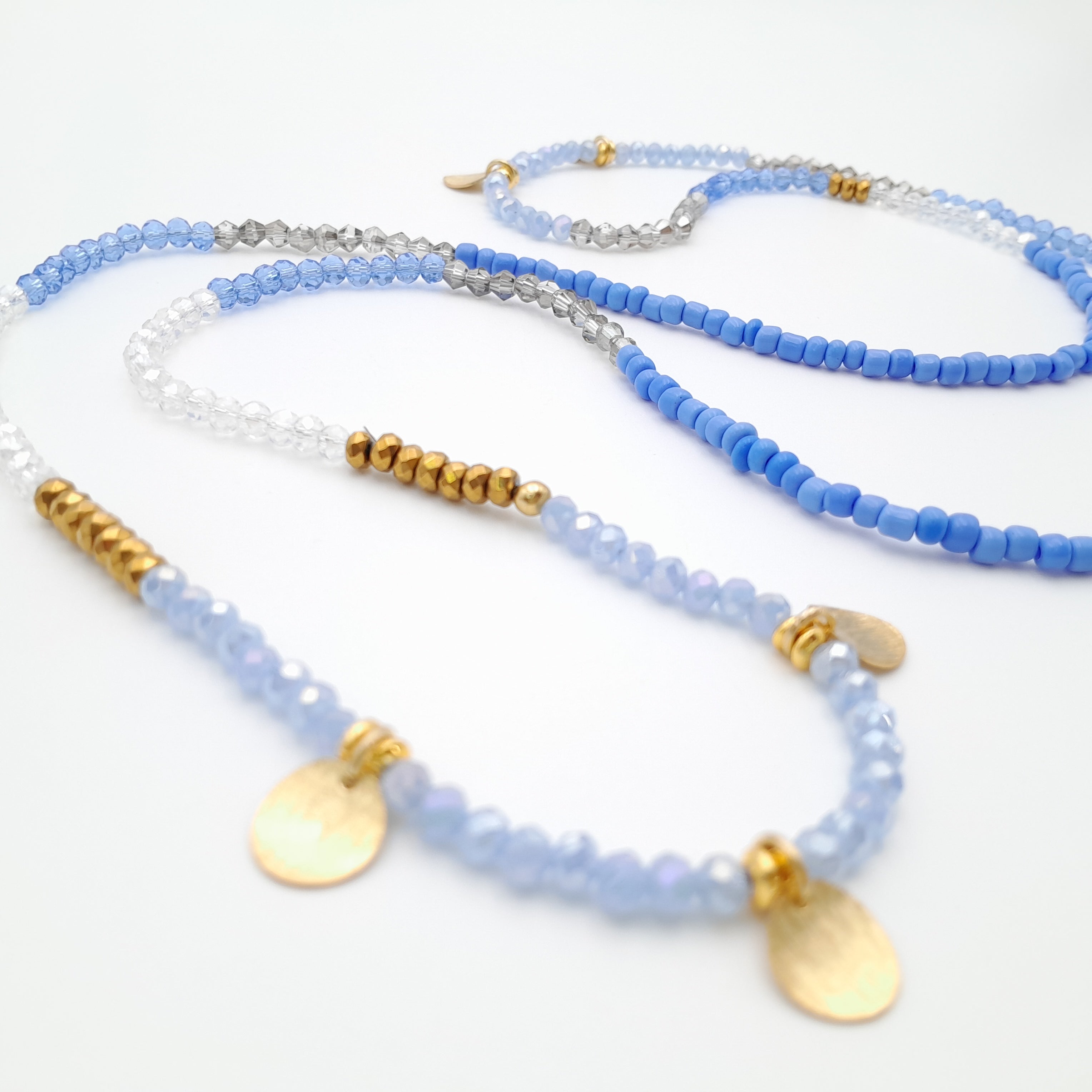 Crystal Layer Necklace - Lavender