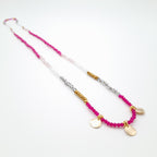 Crystal Layer Necklace - Hot Pink