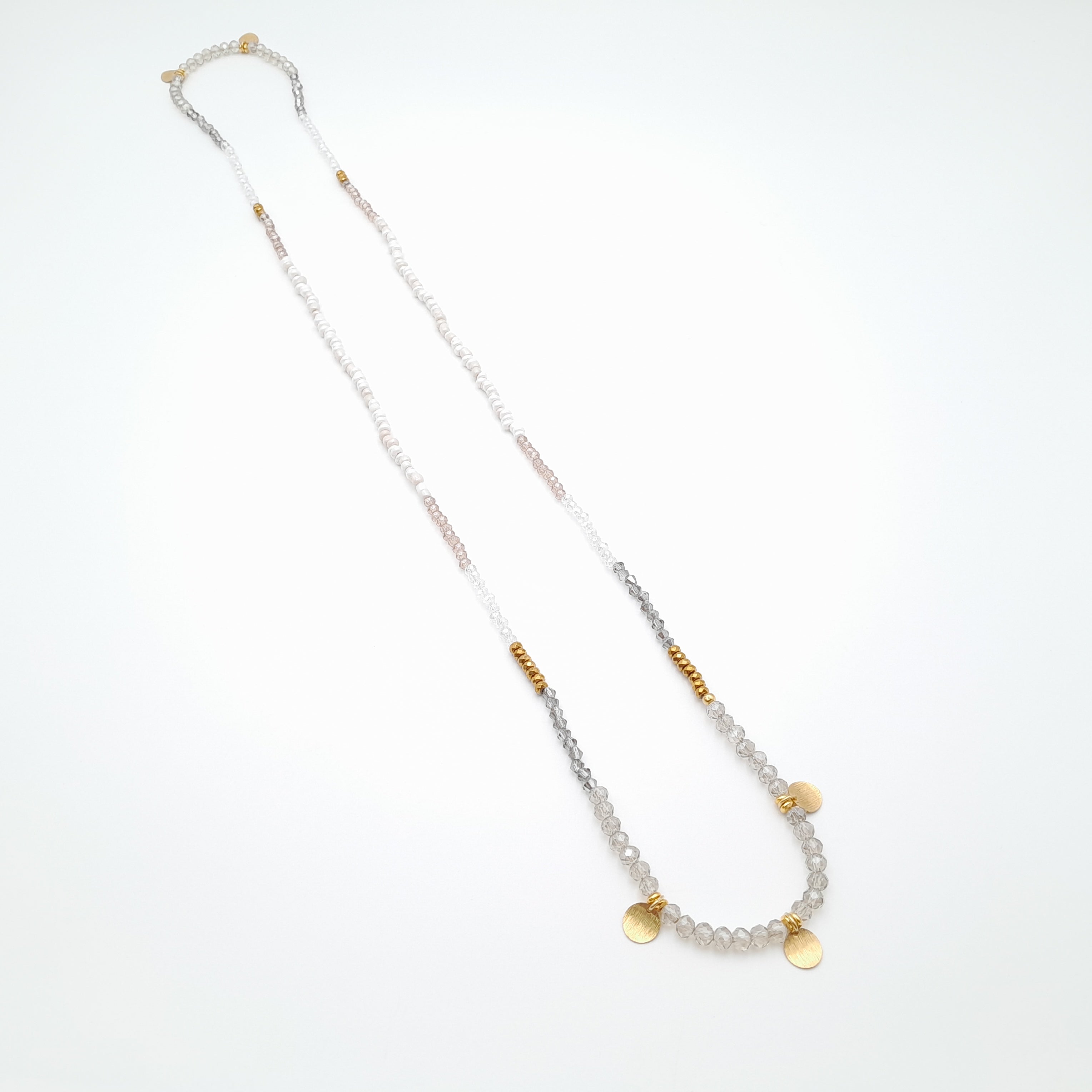 Crystal Layer Necklace - Champagne