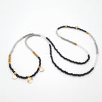 Crystal Layer Necklace - Graphite