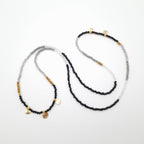 Crystal Layer Necklace - Graphite