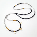 Crystal Layer Necklace - Graphite