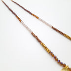 Crystal Layer Necklace - Brown