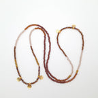 Crystal Layer Necklace - Brown