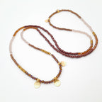 Crystal Layer Necklace - Brown