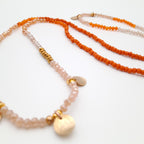 Crystal Layer Necklace - Orange