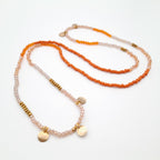 Crystal Layer Necklace - Orange