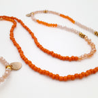 Crystal Layer Necklace - Orange