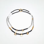 Crystal Layer Necklace - Graphite