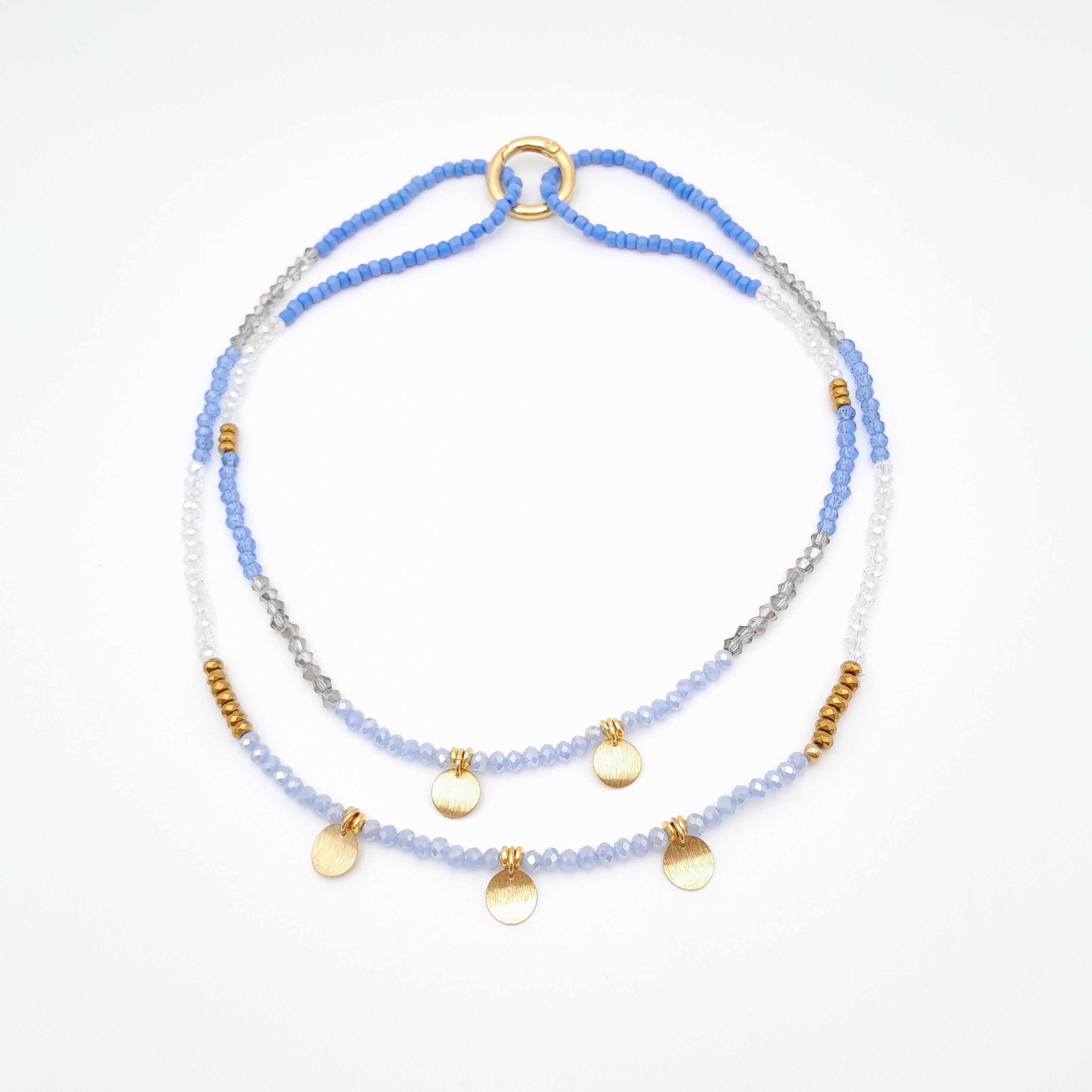 Crystal Layer Necklace - Lavender