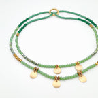 Crystal Layer Necklace - Green