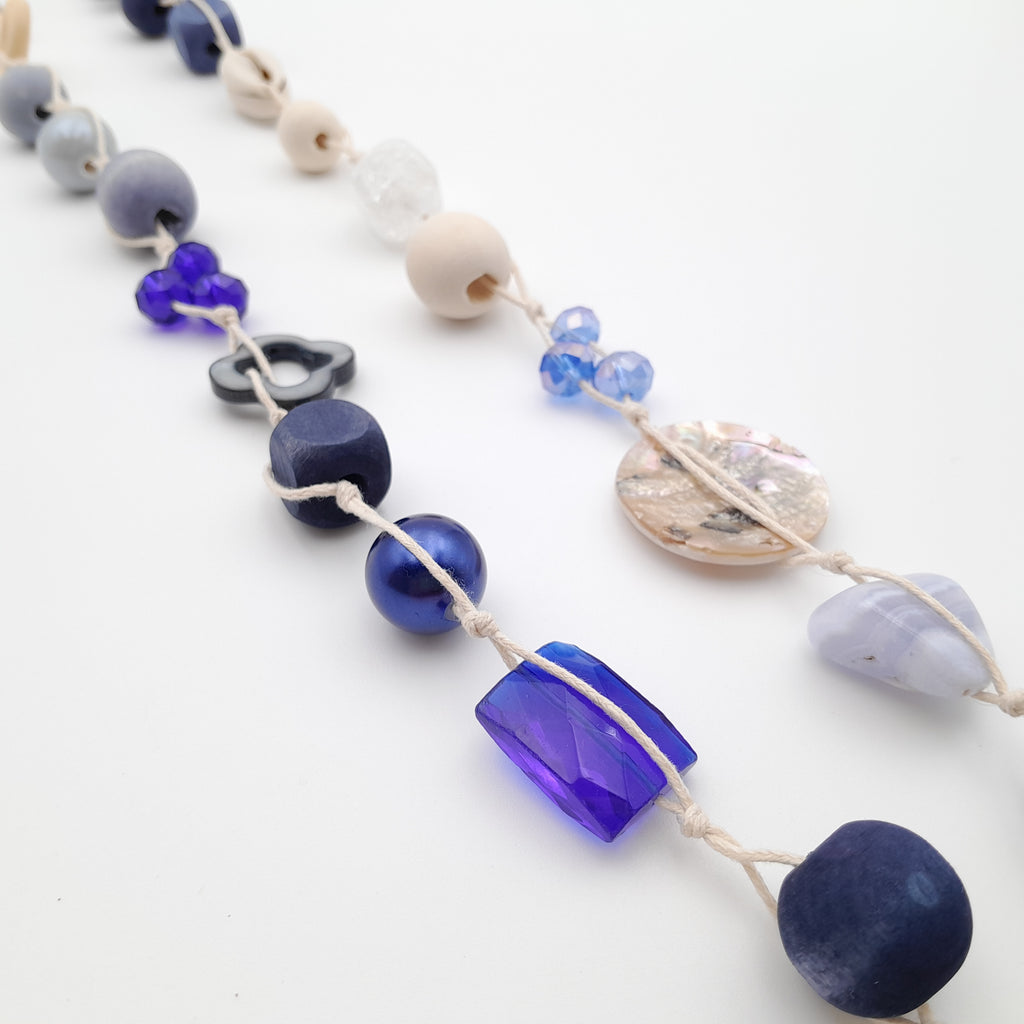 Betty Boo Necklace - Navy & Lavender