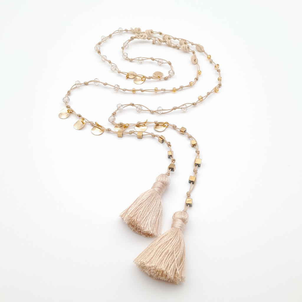 Rani Tassel Necklace - Stone