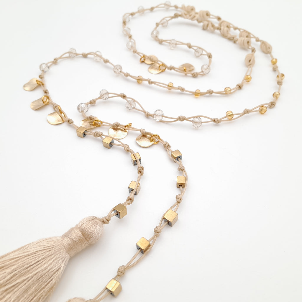 Rani Tassel Necklace - Stone