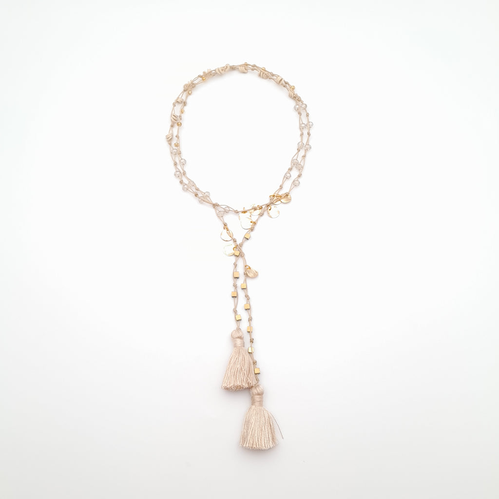 Rani Tassel Necklace - Stone