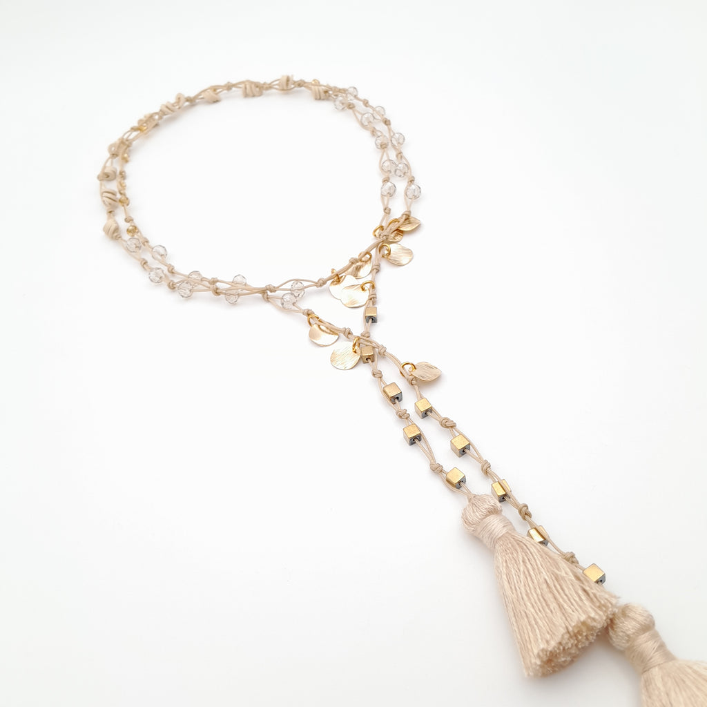 Rani Tassel Necklace - Stone