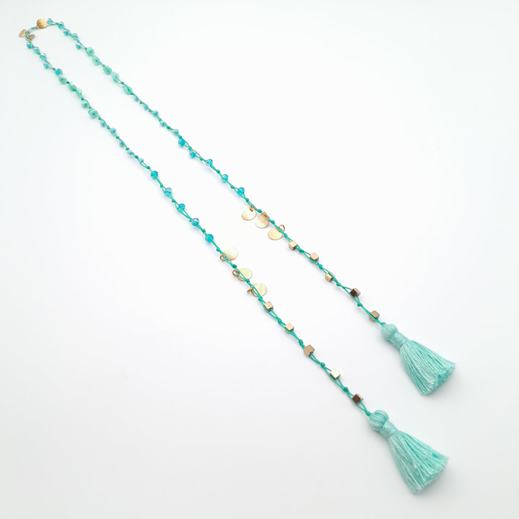 Rani Tassel Necklace - Turquoise