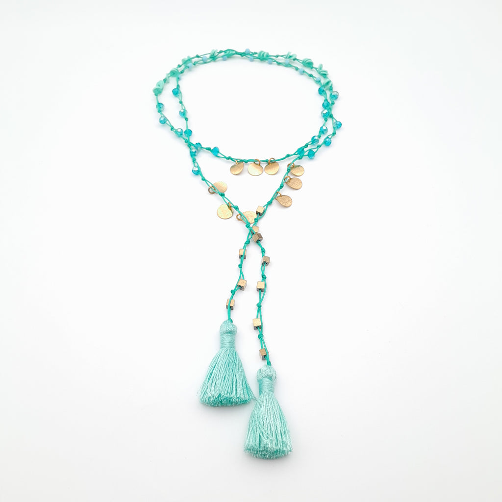 Rani Tassel Necklace - Turquoise