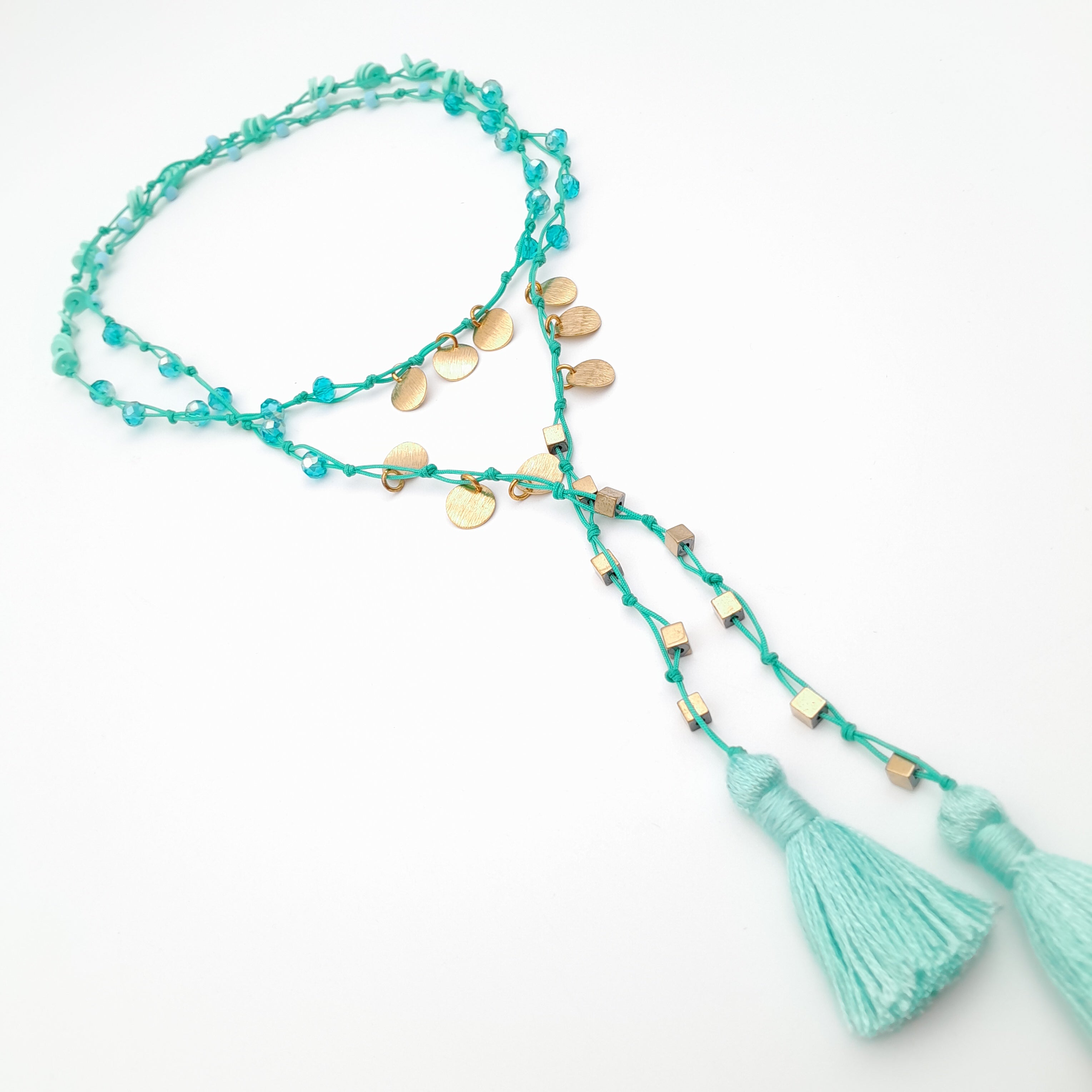 Rani Tassel Necklace - Turquoise