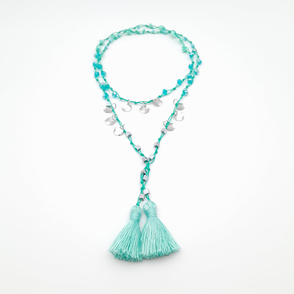 Rani Tassel Necklace - Turquoise