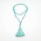 Rani Tassel Necklace - Turquoise