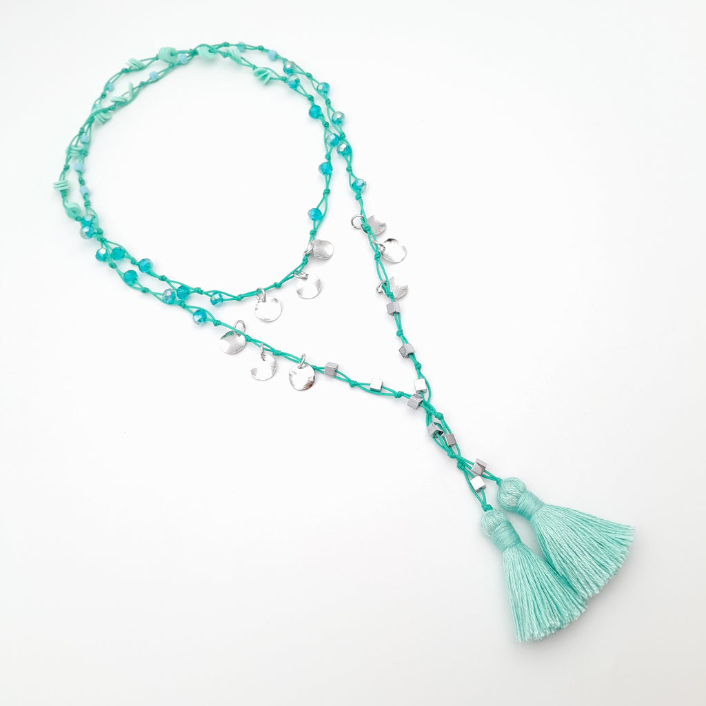 Rani Tassel Necklace - Turquoise