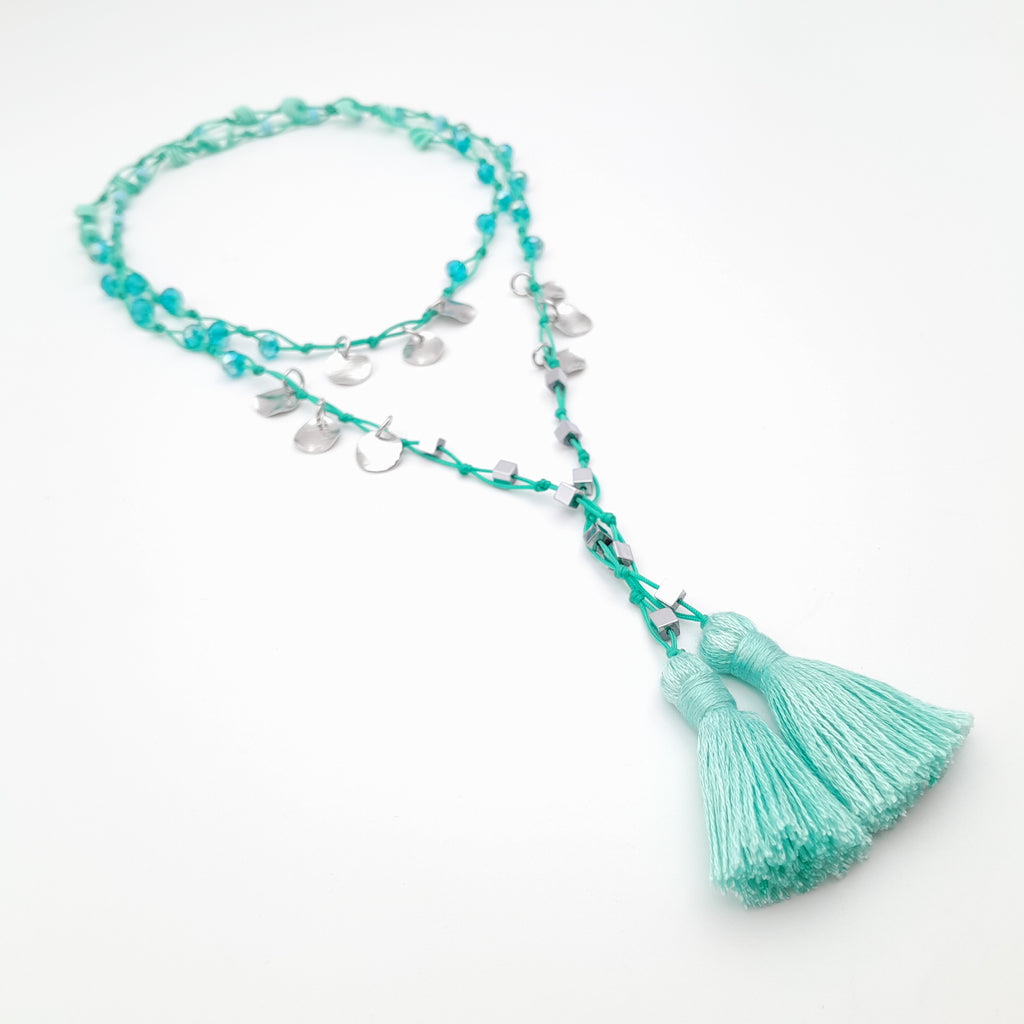 Rani Tassel Necklace - Turquoise