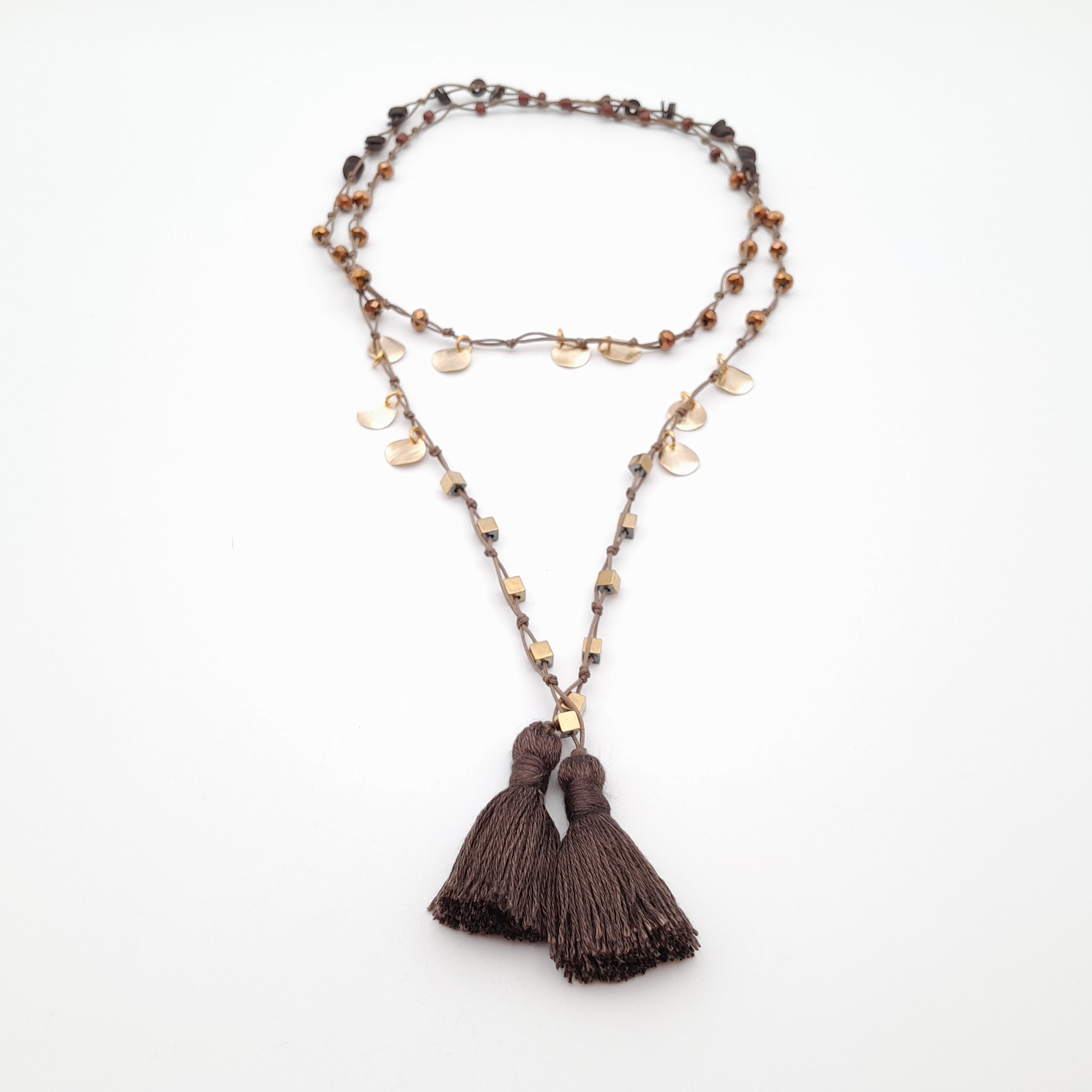 Rani Tassel Necklace - Chocolate