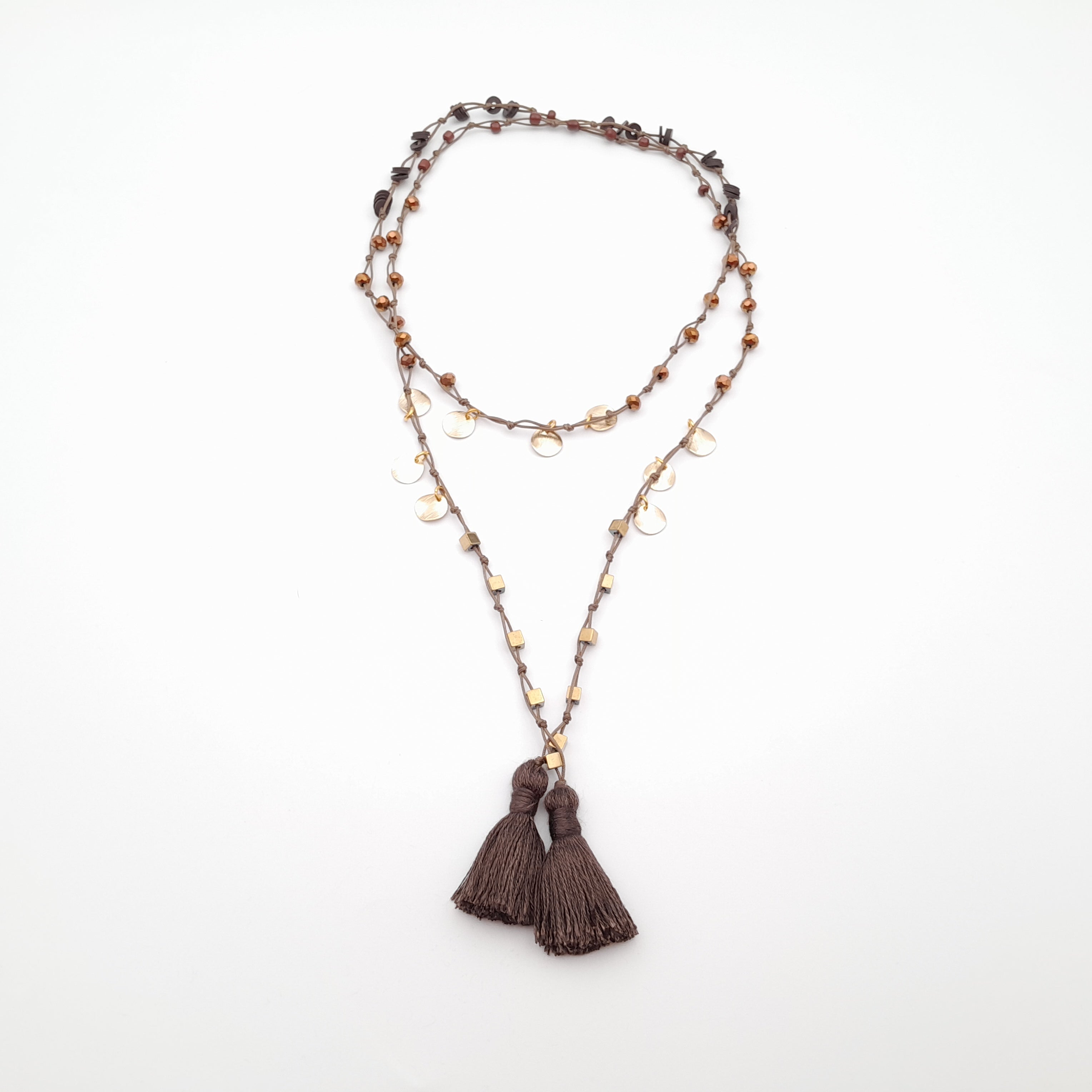 Rani Tassel Necklace - Chocolate