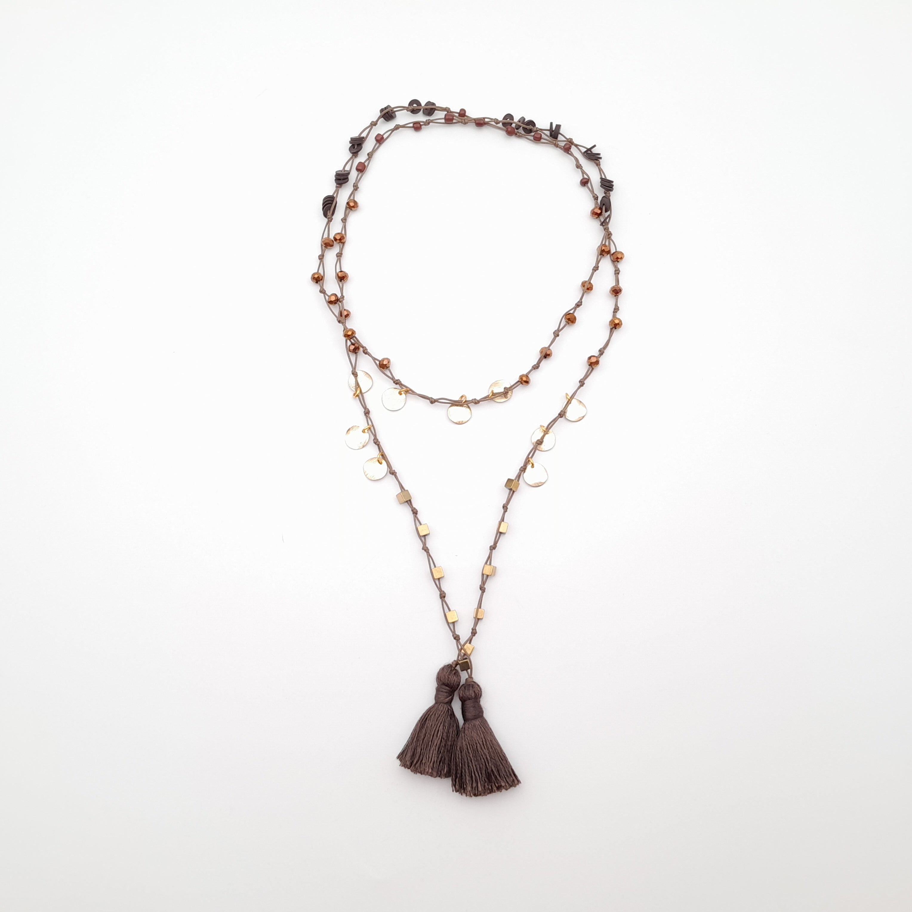 Rani Tassel Necklace - Chocolate