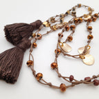 Rani Tassel Necklace - Chocolate