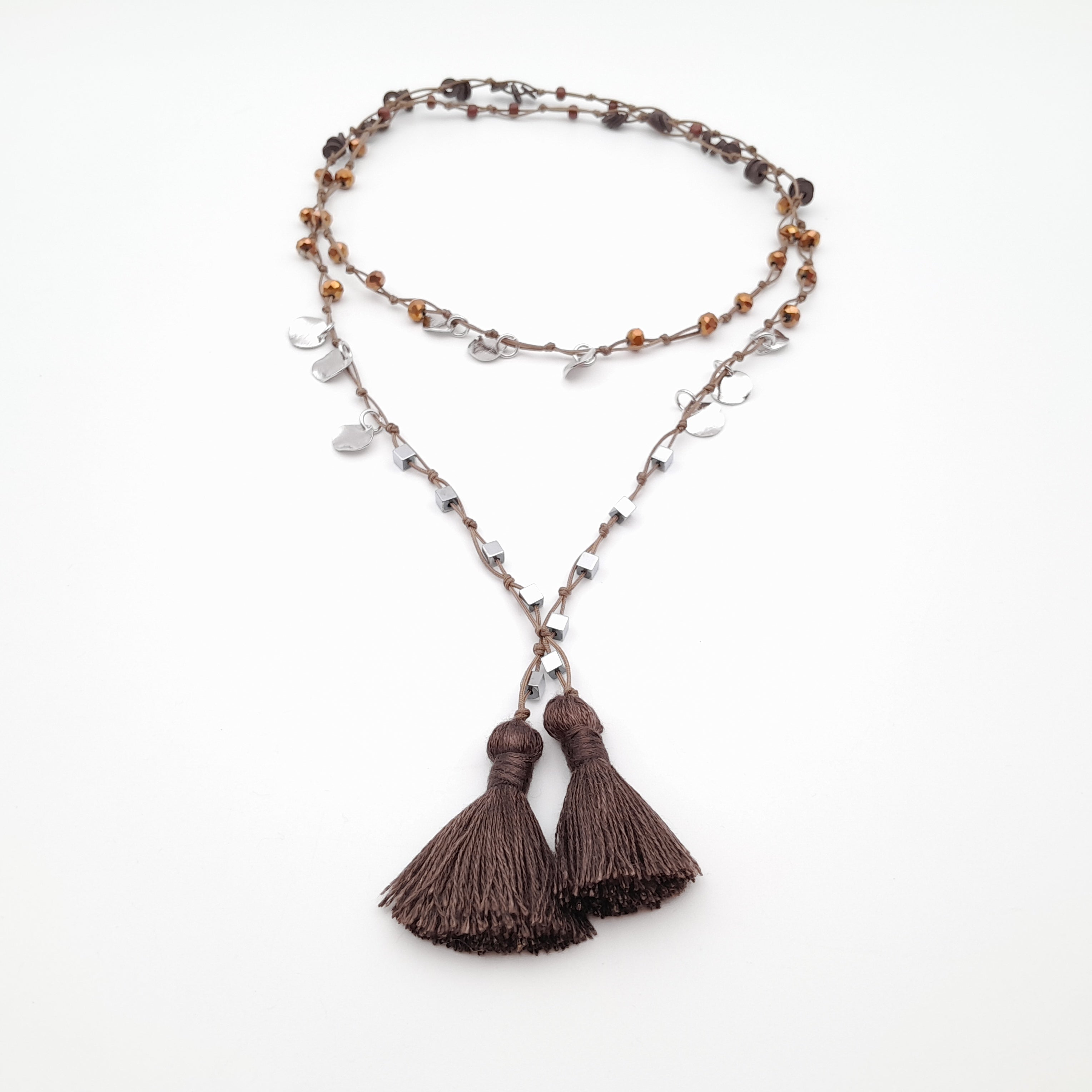 Rani Tassel Necklace - Chocolate